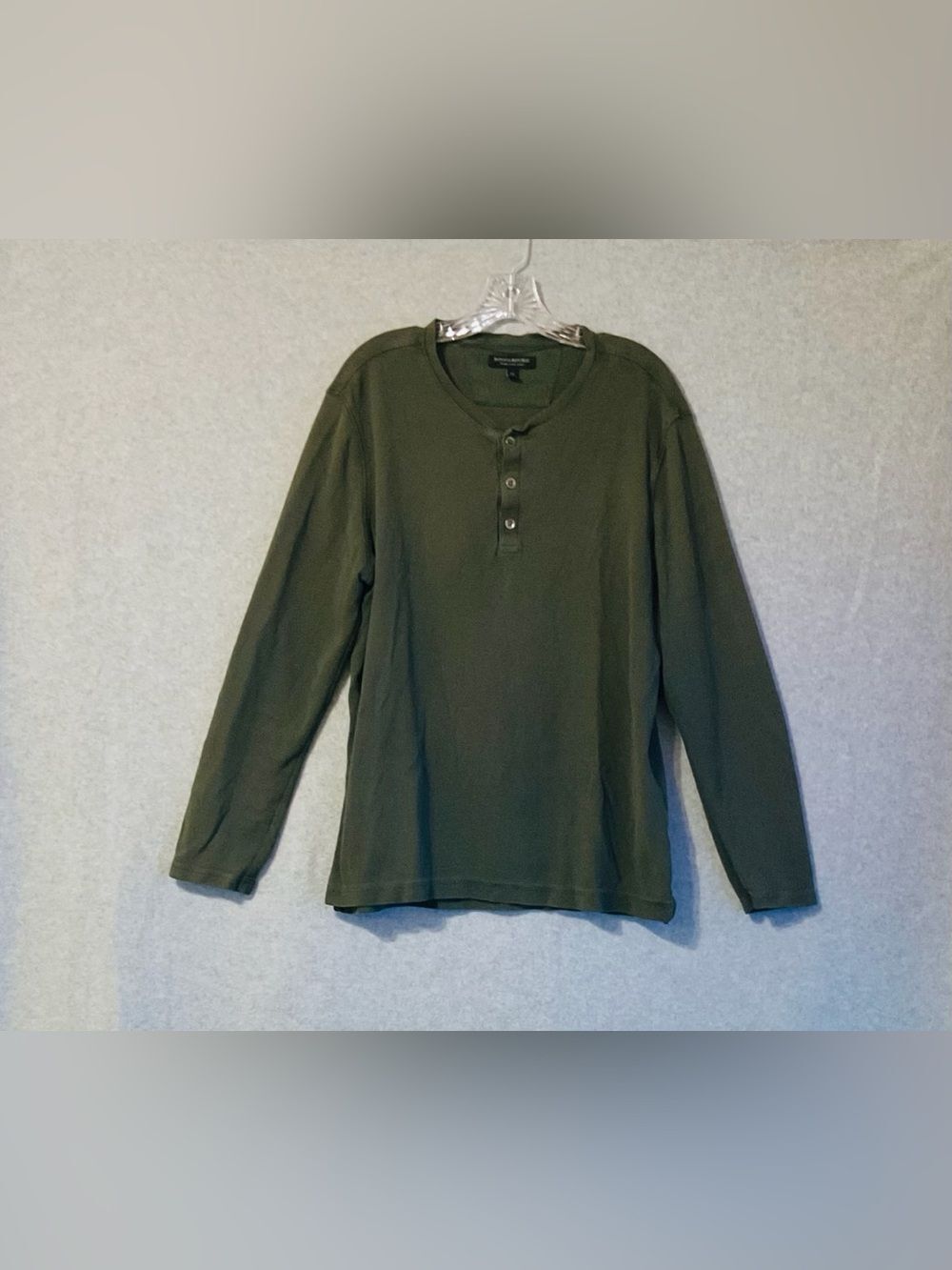 Banana Republic Olive Green Long Sleeve Henley Sz XL